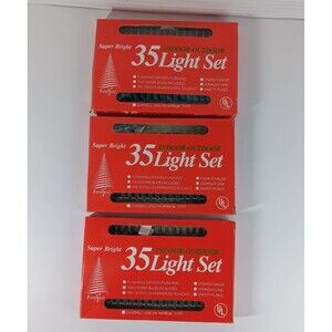 Foremost 35 Christamas String Light Set Indoor Out Lot NOS Holiday Decorations